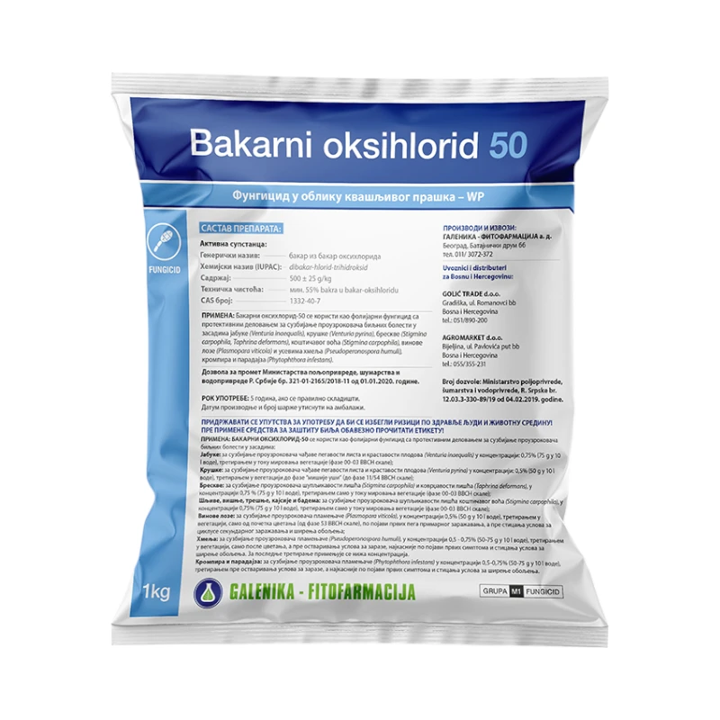 BAKARNI OKSIHLORID 50 1 kg - Fungicid